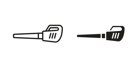 Leaf blower icons simple vector set. logo sign symbol set
