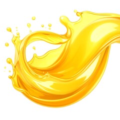 Vibrant yellow juice splash