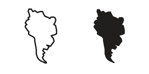 Latin america icons simple vector set. logo sign symbol set