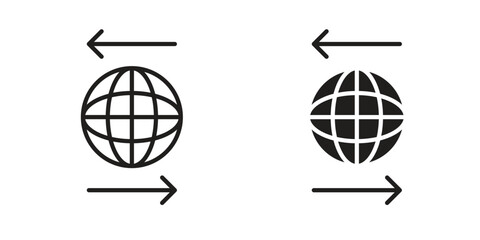 Import-export icons simple vector set. logo sign symbol set