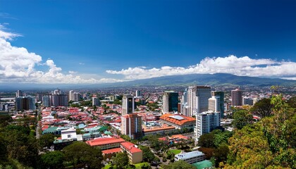 san jose city the capital of costa rica sunny summer day