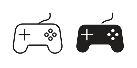 Gameplay icons simple vector set. logo sign symbol set