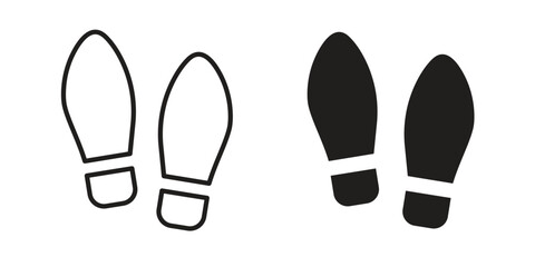 Footprint icons simple vector set. logo sign symbol set