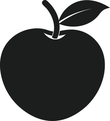 : Peach Fruit Silhouette Vector Design Illustration.