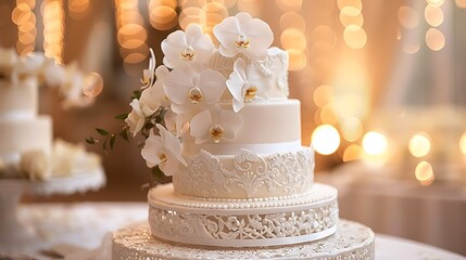 Elegant Wedding and Celebration Cakes in Beautiful Outdoor and Indoor Settings