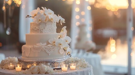Elegant Wedding and Celebration Cakes in Beautiful Outdoor and Indoor Settings