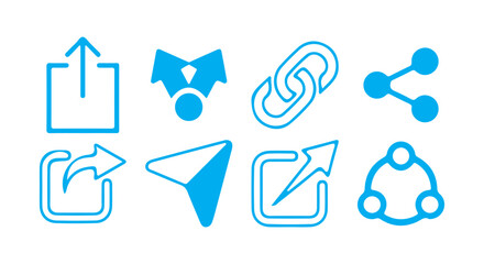 Share icon set. Arrow symbol, Reply send forward icons button.share forward arrow social media icon vector illustration eps 10