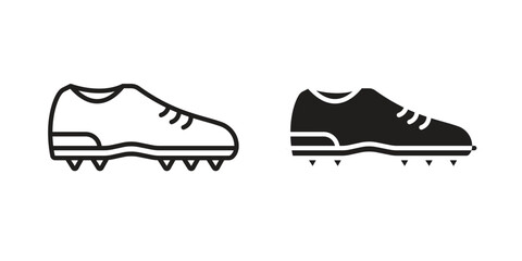 Cleats icons simple vector set. logo sign symbol set