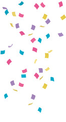 Paper confetti flying in air for parties and celebrations PNG