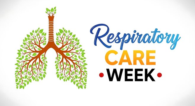 Celebrating respiratory care week with a symbolic representation of healthy lungs as a flourishing tree - Powered by Adobe