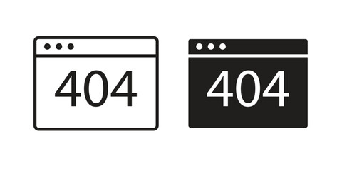 404 Error icons simple vector set. logo sign symbol set