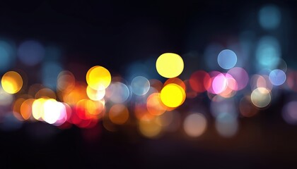 Abstract Blur Light Effect With Vibrant Bokeh Lights. Blurred Overlay Template For Creative Designs And Visuals. Aesthetic And Luminous Artistry.