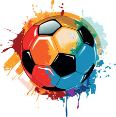 A blazing soccer ball is an illustration of the intense heat of a competition game