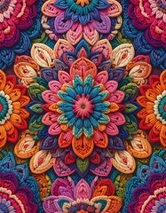 Vibrant, intricate floral pattern