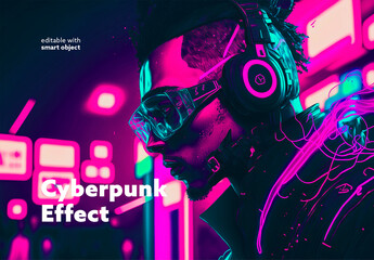 Cyberpunk Photo Effect