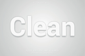 Clean Text Effect editable simple elegant text style