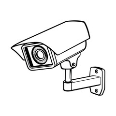 Vector illustration of a CCTV surveillance camera system for video protection and monitoring
