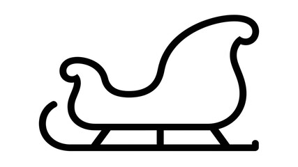 Obraz premium Sleigh Illustration On White Background