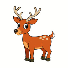 deer with a red nose vector