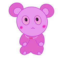 bears doll pink illustration 