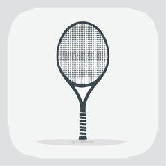 Tennis Racket Vector Flag Sport Equipment Illustration for Game Lovers