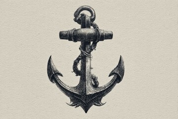 Nautical symbolism anchor illustration maritime theme graphic art vintage style artistic perspective sea concept