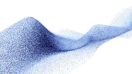 abstract flow of tiny dots forming an elegant wave pattern