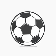 Fototapeta premium Soccer Ball Illustration with Hexagonal Panels, Vector Graphic, Sports Equipment