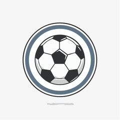 Obraz premium Vector graphic of a soccer ball within a circular frame, symbolizing sports and competition