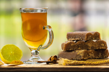 Traditional Colombian drink made from panela and lemon Colombian culture