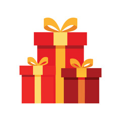 gift boxes isolated on white background