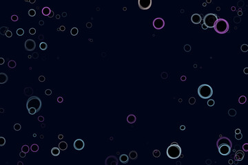 Abstract Circular Shape Design with Overlaying Elements on Dark Background