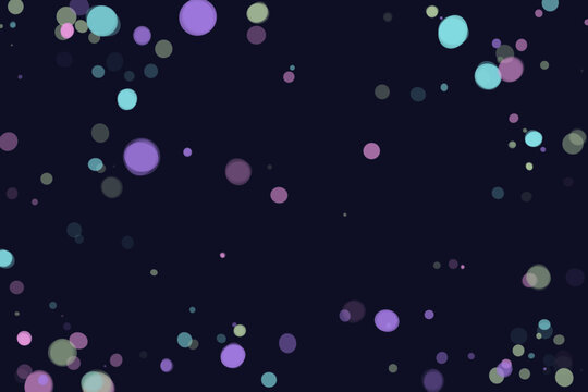 Abstract Colorful Bubbles on Transparent Backdrop for Design Use