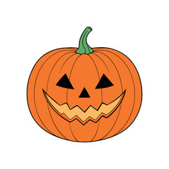 halloween pumpkin isolated on white