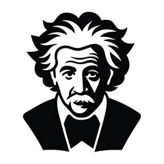 genius head vector icon on white background