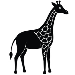 giraffe vector icon on white background