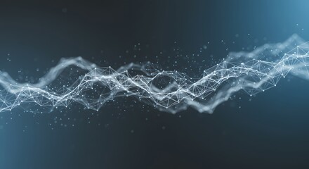 Abstract digital network of connected points, representing data flow and information.