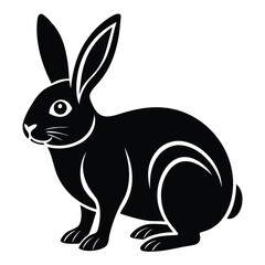 rabbit vector icon on white background