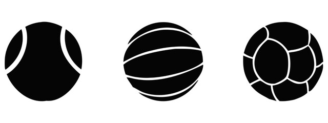 Obraz premium A black and white vector illustration of a cat playing with a soccer ball and a tennis ballA black and white vector illustration of a cat playing with a soccer ball and a tennis ball