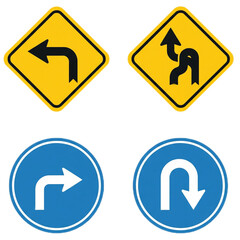 set of road signs