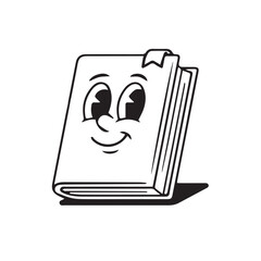 cool book cover with vector line style set