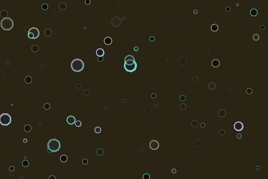 Abstract Dark Brown Background with Octagons and Circles Scattered Around