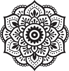 mandala design in black