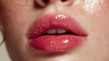 Obraz premium close up lips of woman