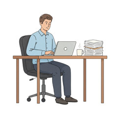 Fototapeta premium businessman working on laptop