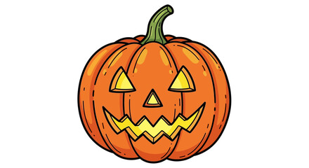 Spooky jack o'lantern with a playful grin, perfect for Halloween flyers and invitations, bringing festive vibes to your spooky season designs