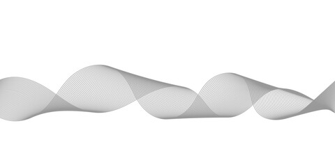 Horizontal abstract wavy brown lines on white background vector

