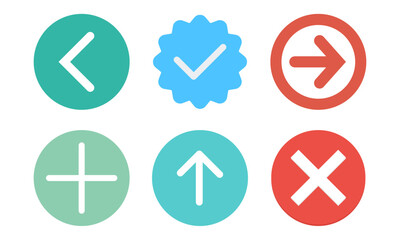 Obraz premium Collection of vibrant and essential user interface vector icons for web and application design