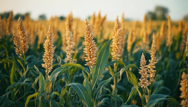 The Growing Industry Of Sorghum Plantations: A Source Of Biofuel And New Boom Food Providing Healthy Nutrients From Sweet Sorghum Stalks And Seeds.