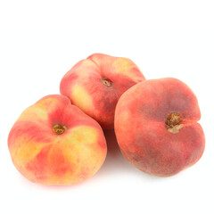 Peaches Isolated on a White Background
